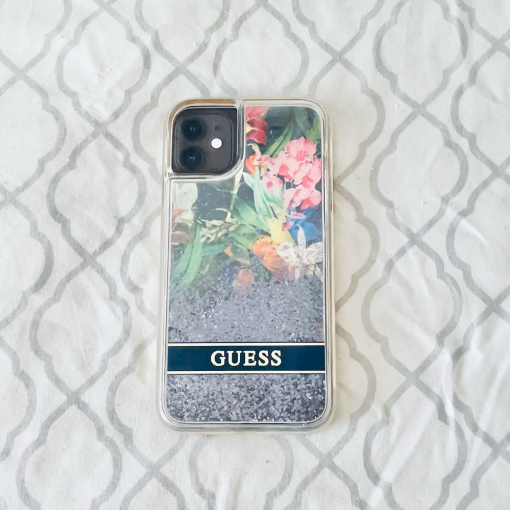 IPhone 11 glittery blue Guess phone case